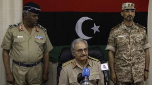 General Khalifa Haftar holds a news conference in Abyar