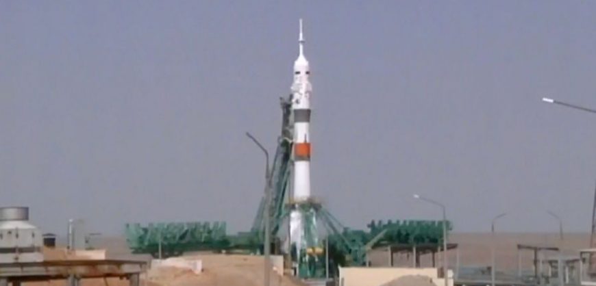 Россия запустила с Байконура ракету «Союз» с кораблем «Ю.А. Гагарин»